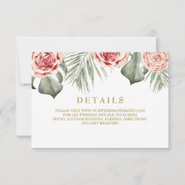 Information om den tropiska Blommigten Ro Handflat OSA Kort