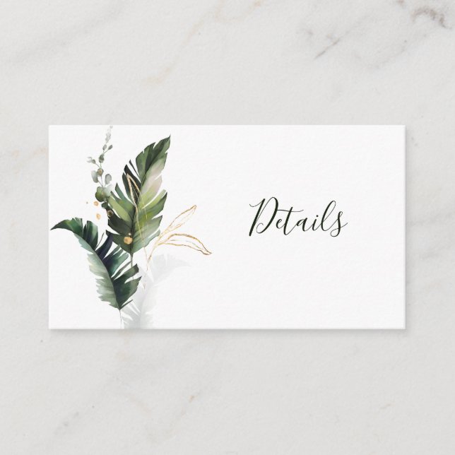 Information om den tropiska Grönten Vattenfärgsfly Tilläggskort (Framsida)