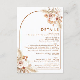 Information om Desert Arch Boho Pampas Grass Terra Tilläggskort