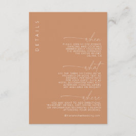 Information om Desert Vibes Bröllop ID1019 Tilläggskort