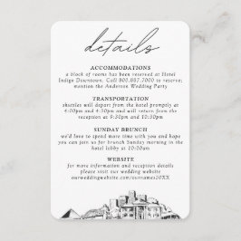 Information om det lilla Lodrät Memphis Bröllop Tilläggskort