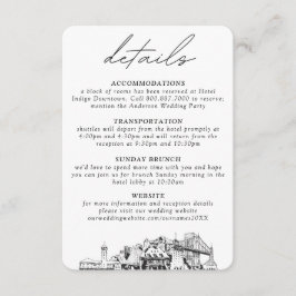 Information om det lilla Lodrät Portland Bröllop Tilläggskort