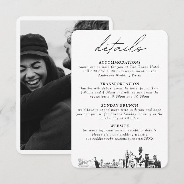 Information om det lilla Lodrät St Augustine Bröll Tilläggskort (Fram/baksida)