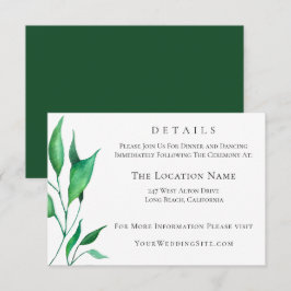 Information om det moderna minimalistiska Greenery Inbjudningar