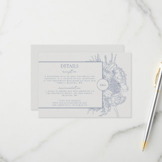 Information om det moderna och Elegant Blommigten  OSA Kort