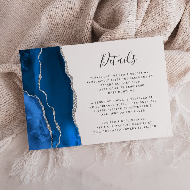 Information om det moderna Royalet Blue Silver Aga Tilläggskort (Skapare uppladdad)