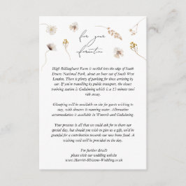 Information om det moderna torkade Wildblomma Boho Tilläggskort