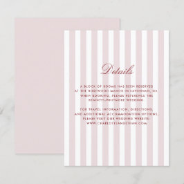 Information om det Rosan Lodrät Rand Modern Bröll Inbjudningar