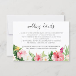 Information om det tropiska Handflatan Löv Bröllop Inbjudningar