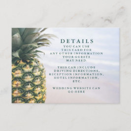 Information om det tropiska Löven Pineapple Hawaii Tilläggskort