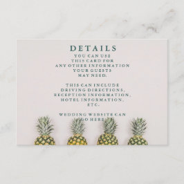 Information om det tropiska Löven Pineapple Hawaii Tilläggskort