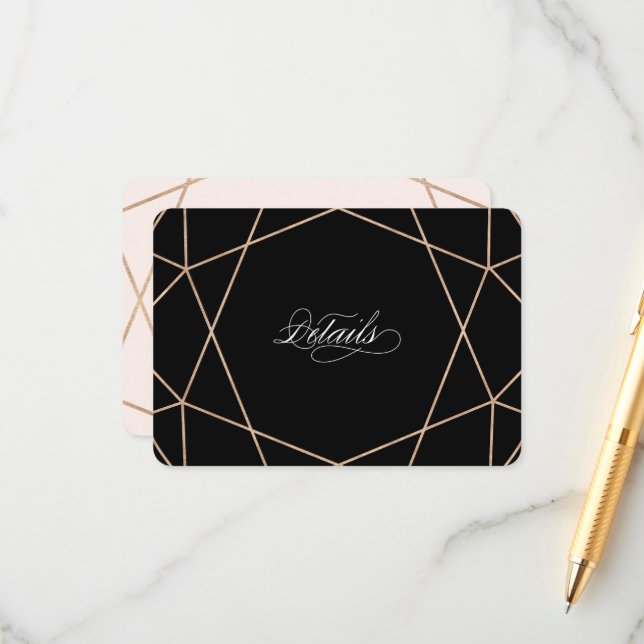 Information om Diamond Gemstone Modern Geometric B Tilläggskort (Fram/Back In Situ)