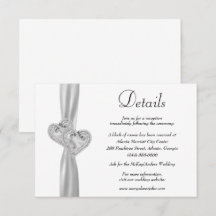 Information om Diamond Hearts White Ribbon Bröllop