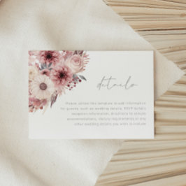 Information om Divine Boho  & Ro Bröllop Tilläggskort
