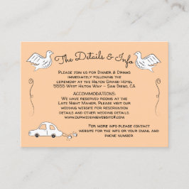 Information om Doodle Sketch Funky (Bröllop) Infor Visitkort