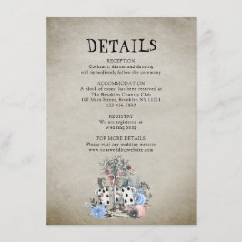 Information om Dusty Blue Alice i Wonderland Bröll Tilläggskort