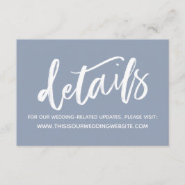 Information om Dusty Blue Avslappnad Handwrite Brö Tilläggskort