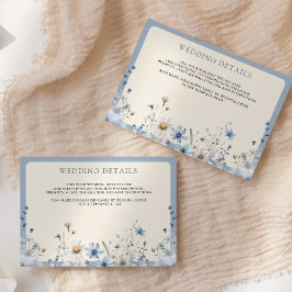 Information om Dusty Blue Boho Wildblomma Bröllop Tilläggskort