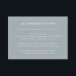 Information om Dusty Blue Hotel-bostäder Tilläggskort<br><div class="desc">Inkludera de här petitkorten för att informera dig om hotellgäster. Dusty blue and white card-funktioner och elegant-typografi med all information som behövs. Designad för att samordna med vår moderna  och dammblå Blommigt i Bröllop. Anpassa med din information med hjälp av den mall som fälten tillhandahåller.</div>
