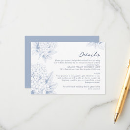 Information om Dusty Blue Hydrangea Bröllop Tilläggskort