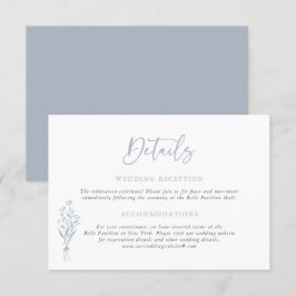 Information om Dusty Blue Minimailist Bouquet Bröl Tilläggskort