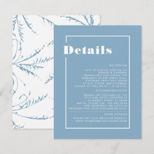 Information om Dusty Blue Pampas Grass Minimalist  Tilläggskort