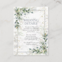 Information om Dusty Botanical Greenery Guld Marbl Tilläggskort