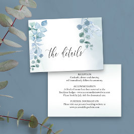 Information om Dusty Eucalyptus Elegant Greenery B Tilläggskort