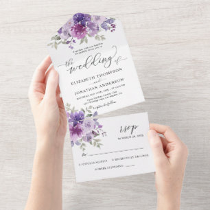 Information om Dusty Lila Lilac Blommigt Bröllop O