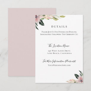 Information om Dusty Mauve Botanical Bröllop Inbjudningar