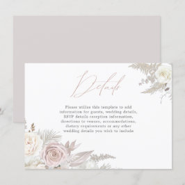 Information om Dusty Ro & Ivory Elegant bröllop Tilläggskort