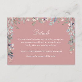 Information om Dusty Ro Rosa Blommigt Cascacde Brö Tilläggskort