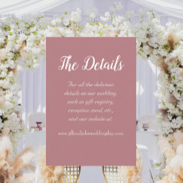 Information om Dusty Ro Simple Stil Bröllop Tilläggskort