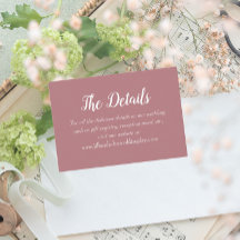 Information om Dusty Ro Simple Stil Bröllop