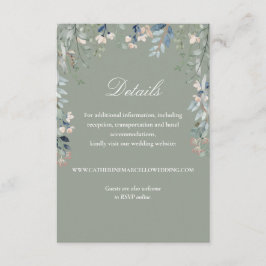 Information om Elegant av Grönt Blommigt för Casca Tilläggskort