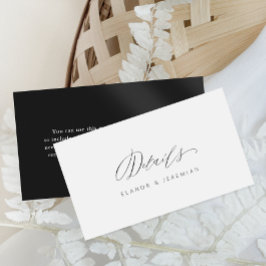Information om elegant Black Calligraphy Guest Tilläggskort