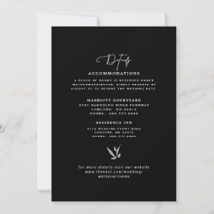 Information om elegant Black, Silver & White Bröll Inbjudningar