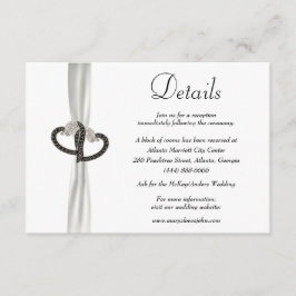 Information om elegant Black & White Diamond Bröll Tilläggskort