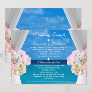 Information om elegant Blommigt Ocean Beach Summer Inbjudningar