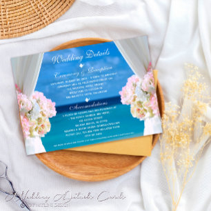 Information om elegant Blommigt Ocean Beach Summer Inbjudningar