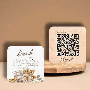 Information om elegant Boho-Blommigtens accent QR- Tilläggskort