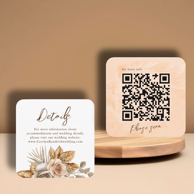 Information om elegant Boho-Blommigtens accent QR- Tilläggskort (Skapare uppladdad)