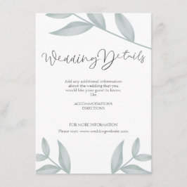 Information om elegant calligraphy Botanical Bröll Tilläggskort