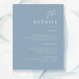 Information om elegant Calligraphy Dusty Blue Bröl Tilläggskort