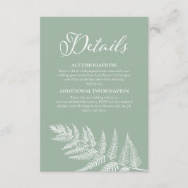 Information om elegant Calligraphy Sage Grönt Bröl Tilläggskort