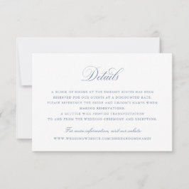 Information om elegant Calligraphy Script Blue Brö Inbjudningar