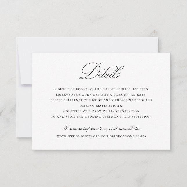 Information om elegant Calligraphy Script Modern B Inbjudningar (Framsida)