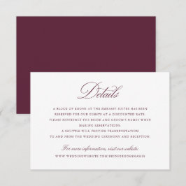 Information om elegant Calligraphy-skriptet Merlot Inbjudningar