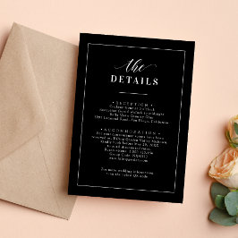 Information om elegant Classic Black & White Bröll Tilläggskort