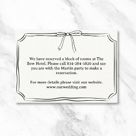 Information om elegant Coquette Hand Drawn Bow Brö Tilläggskort